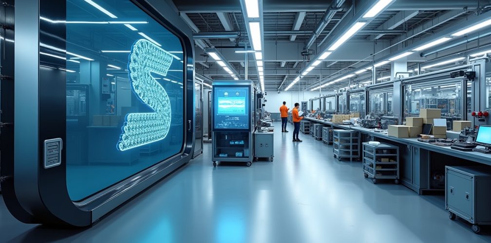 Flux_Dev_A_futuristic_and_modern_factory_interior_with_rows_of_0