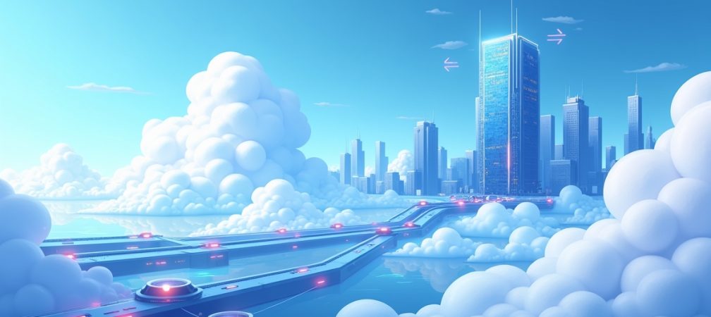 Flux_Dev_A_futuristic_digital_illustration_of_a_stylized_cloud_0