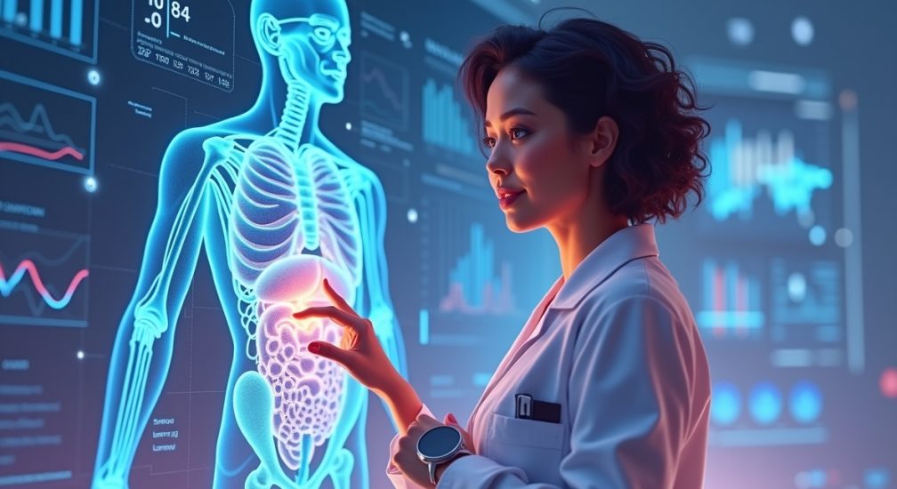 Flux_Dev_A_futuristic_highcontrast_illustration_of_a_healthcar_2