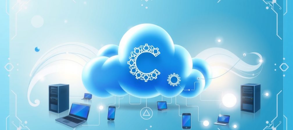 Flux_Schnell_A_futuristic_illustration_of_cloud_services_featu_0